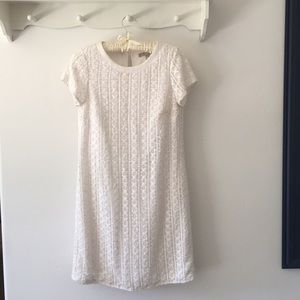 White lace shift dress